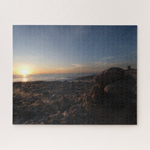 Blouberg Beach Sunset Stacked Rocks Jigsaw Puzzle