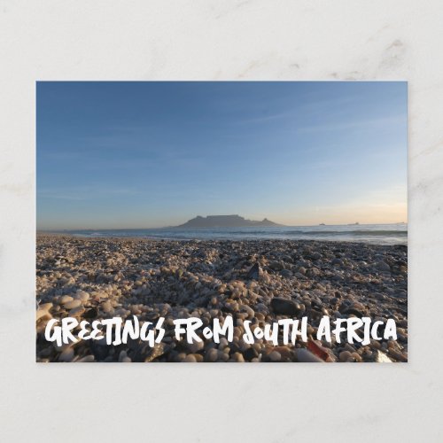 Blouberg Beach Table Mountain Ocean View Custom Holiday Postcard