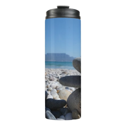 Blouberg Beach Table Mountain Stacked Rocks Thermal Tumbler