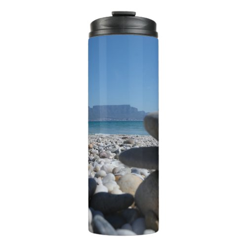 Blouberg Beach Table Mountain Stacked Rocks Thermal Tumbler