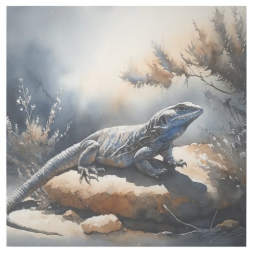 Bloukop Koggelmander Agama AREF453 _ Watercolor Gallery Wrap