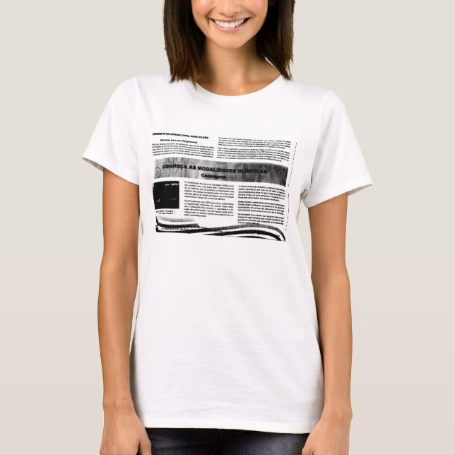 Blouse Newspaper Print T-Shirt (Front)