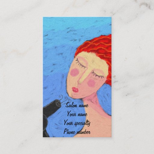 Customizable Blow Dry Hair Stylist Business Card