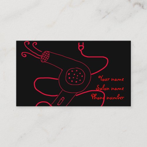 Blow Dryer 1 Stylist Business Card