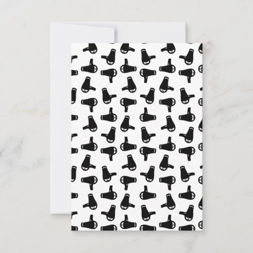 Blow Dryer Print Pattern CUSTOM BACKGROUND COLOR Thank You Card