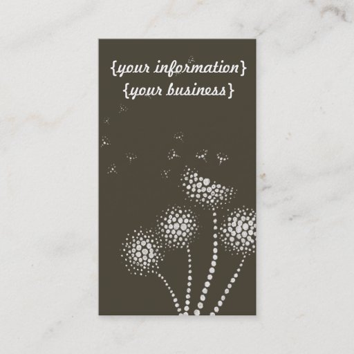 Customizable blow em away with blowing flowers business card