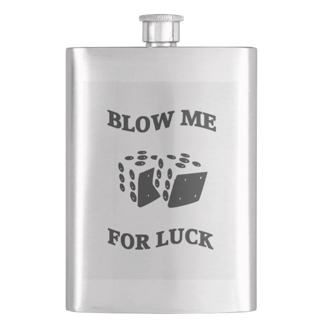 BLOW ME FOR LUCK  FLASK (Front)