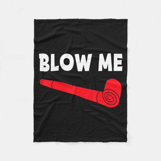 Blow Me Funny Couples Tee Valentine's Day Couple M Fleece Blanket (Front)