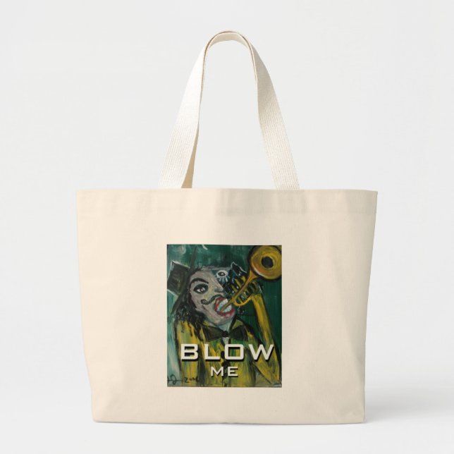 Blow Me Large Tote Bag (Front)