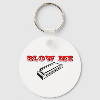 Blow Me = Mouth Organ or Harmonica Keychain