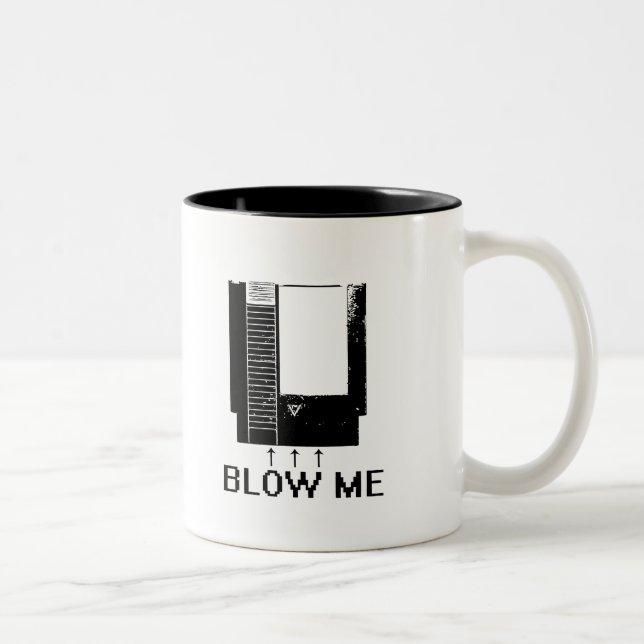 BLOW ME Two-Tone COFFEE MUG (Right)
