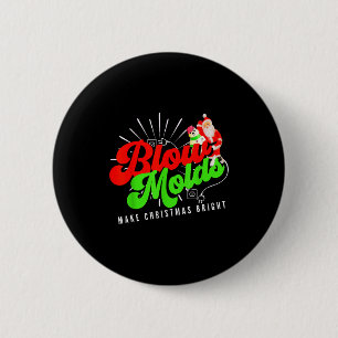 Blow Molds Make Christmas Bright Groovy  Button