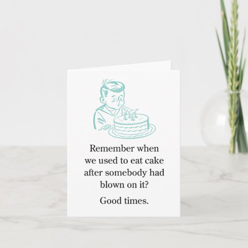 Blow Out Candles Eat Cake Birthday Greeting Card