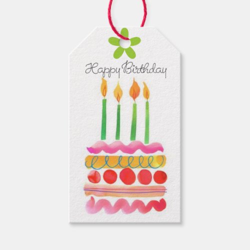 Blow Out the Birthday Candles Gift Tags