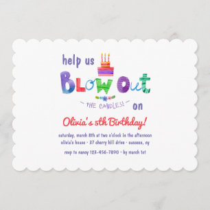 Blow Out The Candles Invitation