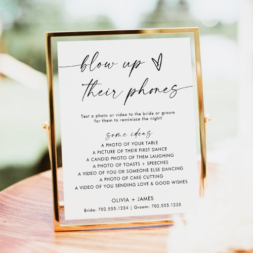 Blow Up Their Phone Sign Wedding Photo Booth Sign