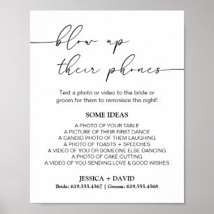 Blow Up Their Phone Sign   Wedding Photo Hunt Game
