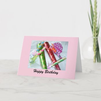 Blow Your Party Horn Card by seashell2 at Zazzle
