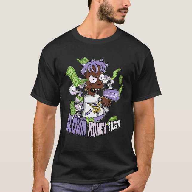 Blowin Money Fast Boy Jd 11 Low Pure Violet Matchi T-Shirt (Front)