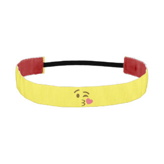 Blowing a Kiss Emoji Athletic Headband