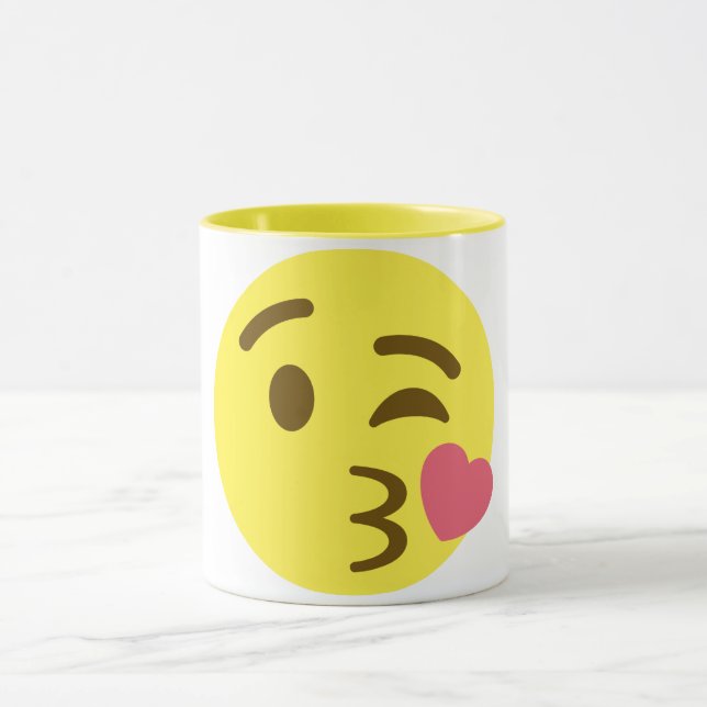 Blowing a Kiss Emoji Mug (Center)