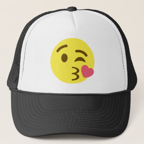 Blowing a Kiss Emoji Trucker Hat