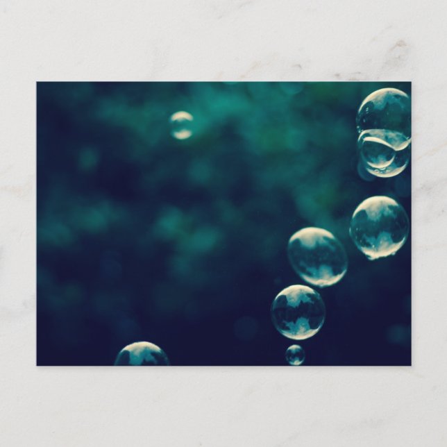 Blowing Bubbles Abstract Photography Postcard (Front)