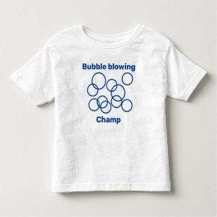 Blowing bubbles, cute, bubble blowing champ toddler t-shirt