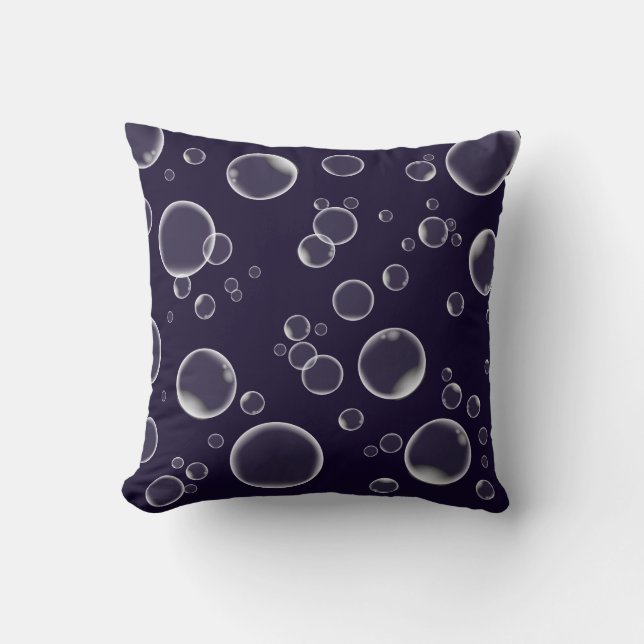 Blowing Bubbles pillow. All About Bubbles Throw Pillow (Front)