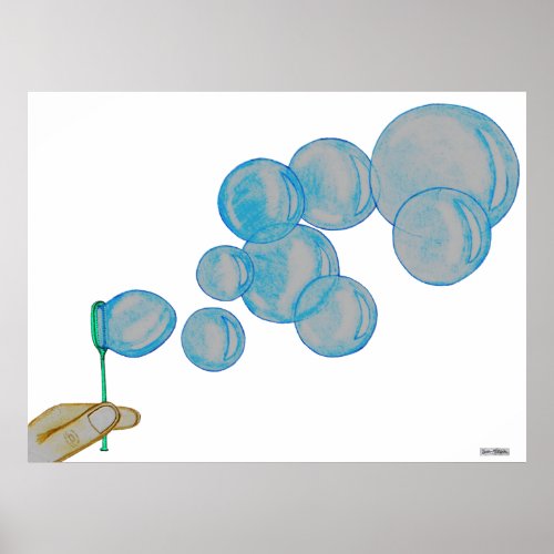 Blowing Bubbles Poster