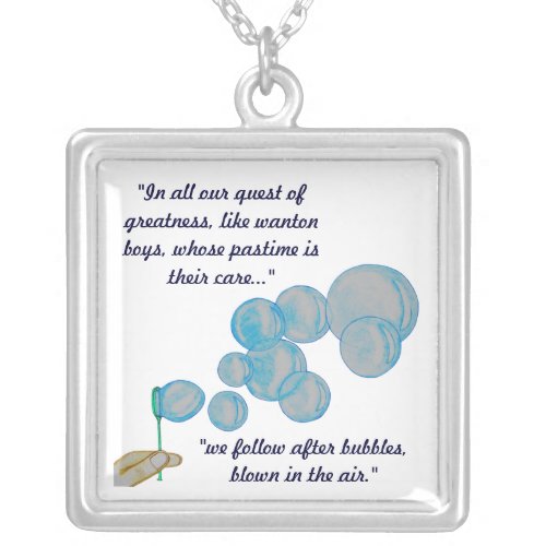 Blowing Bubbles Silver Plated Necklace