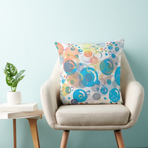 Blowing bubbles throw pillow throw pillow