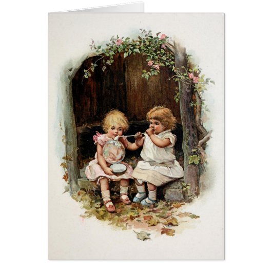 Blowing Bubbles Vintage Girls (Front)