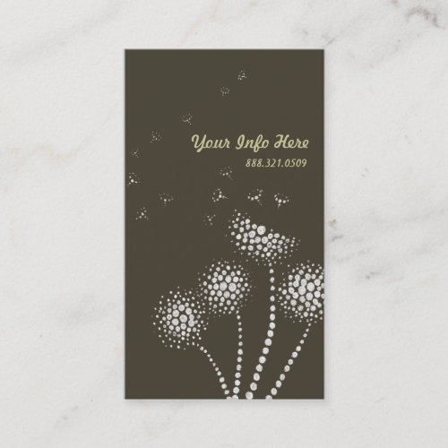 blowing flowers business card template
