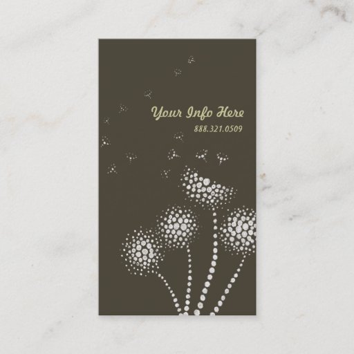 Customizable blowing flowers business card template