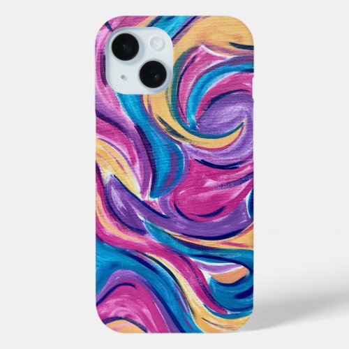 Blowing In The Wind_Abstract Art iPhone 15 Case