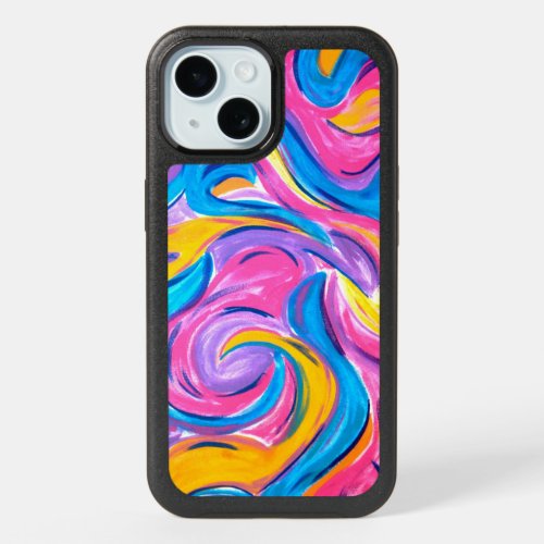 Blowing In The Wind_Hand Painted Abstract Art iPhone 15 Case
