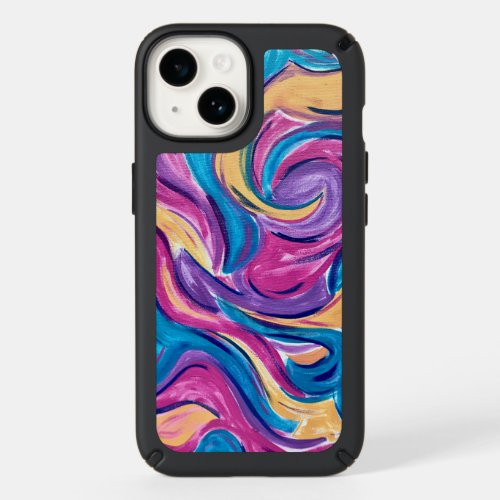 Blowing In The Wind_Hand Painted Abstract Art Speck iPhone 14 Case