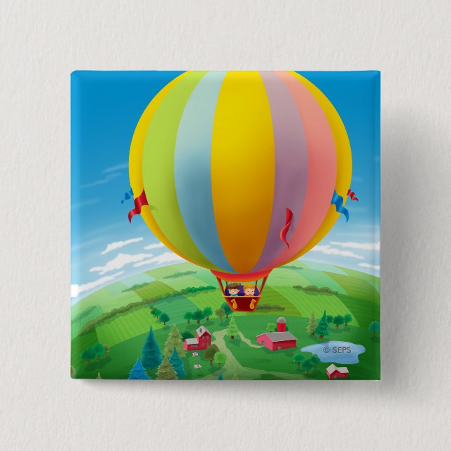 Blowing In The Wind Pinback Button (Front)