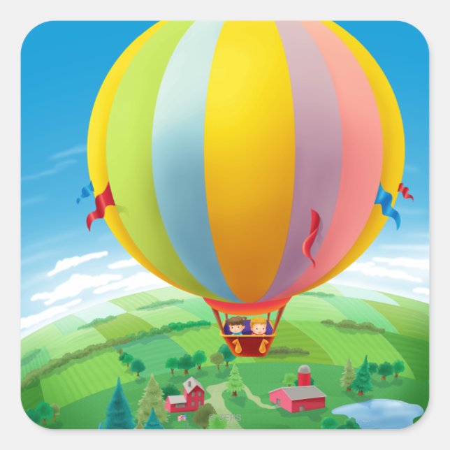 Blowing In The Wind Square Sticker (Front)