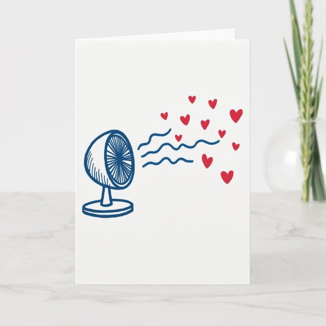 Blowing Love Fan Card (Front)