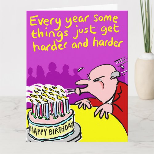 Blowing Out Candles Happy Birthday Card