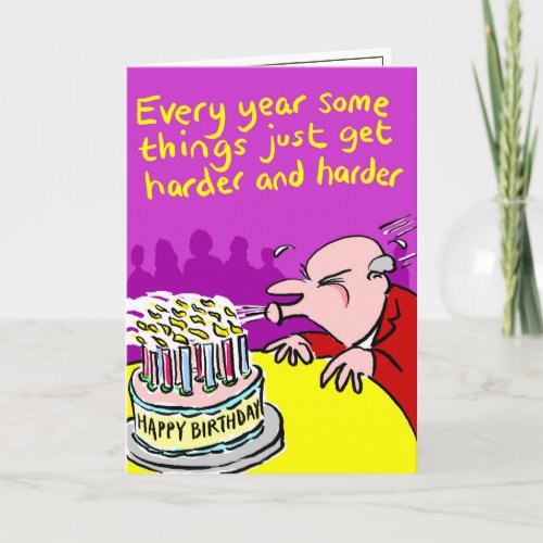 Blowing Out Candles Happy Birthday Card