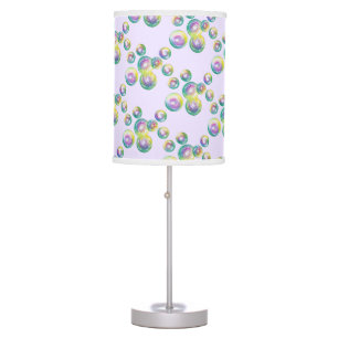 Blowing Rainbow Soap Bubbles Bubble Wand Purple Table Lamp