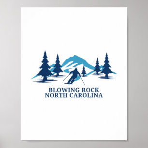 Blowing Rock North Carolina Ski Resort Skiing Skie Poster