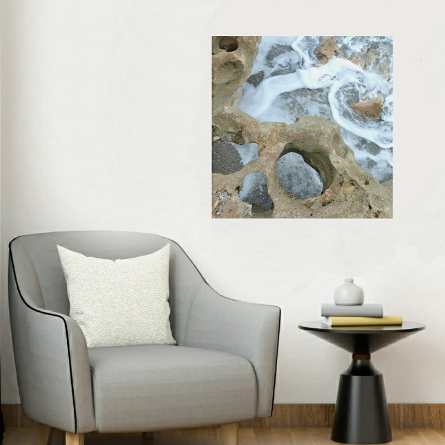 Blowing Rocks Florida Swirling Surf Photographic Acrylic Print (Creator Uploaded)