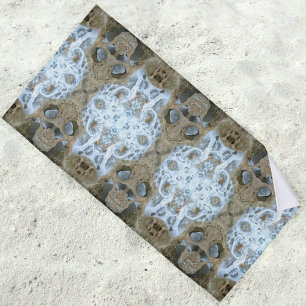 Blowing Rocks Jupiter Florida faux Lace Beach Towel
