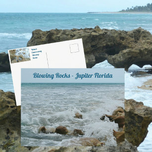 Blowing Rocks Jupiter Florida Photographic Postcard