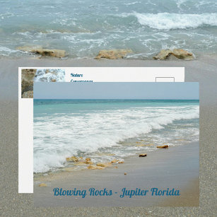 Blowing Rocks Jupiter Florida Photographic Postcard