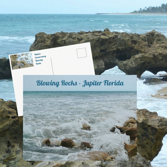 Blowing Rocks Jupiter Florida Photographic Postcard (Creator Uploaded)